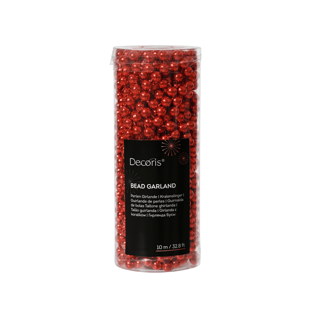 Christmas Bead Garland Red