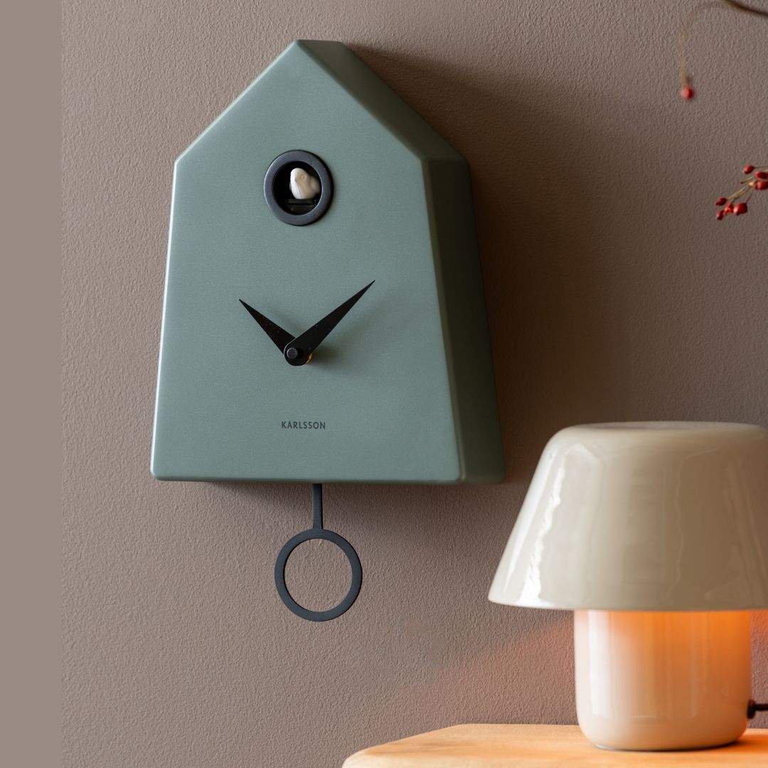 Wall Clock Grafico Cuckoo - Jungle Green