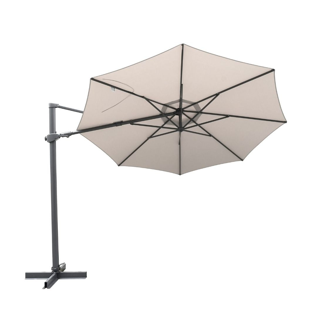 Kettler Aura Free Arm Round Parasol 3m - Stone