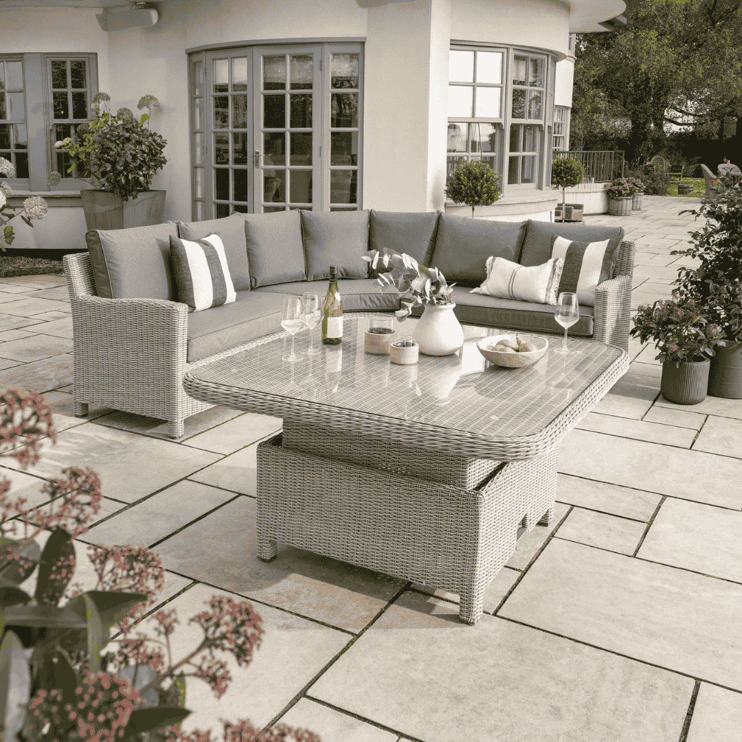 Kettler Palma White Outdoor Corner Sofa Kettler Palma Grande