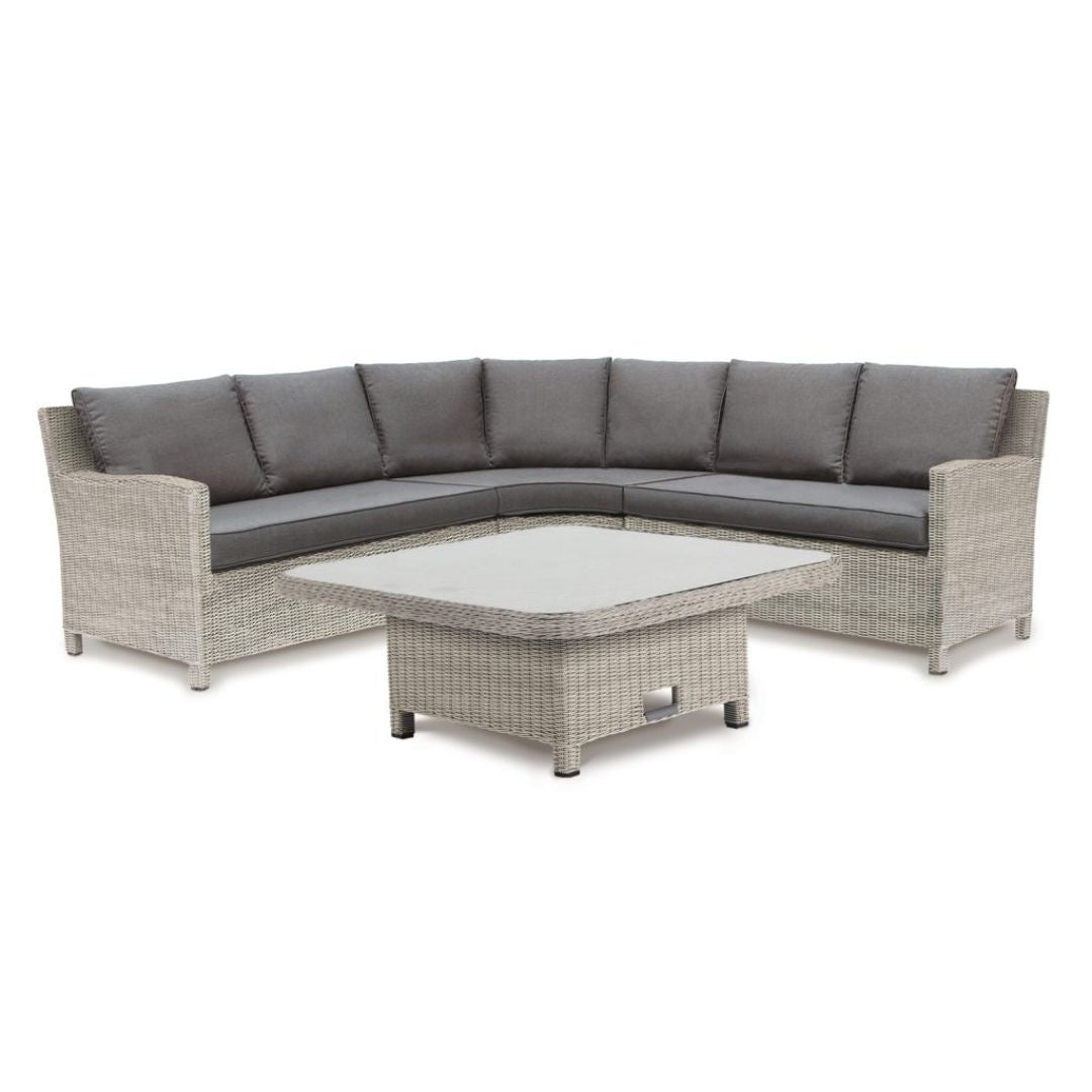Kettler Palma Grande Corner Set Premium High/Low Glass Table