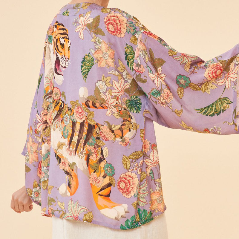 Kimono Jacket Prancing Tiger - The Garden HousePowder