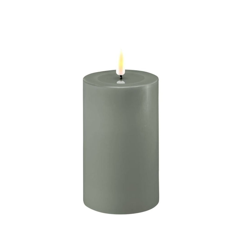 LED Candle Salvie Green 7.5x12.5cm - The Garden HouseDeluxe Homeart