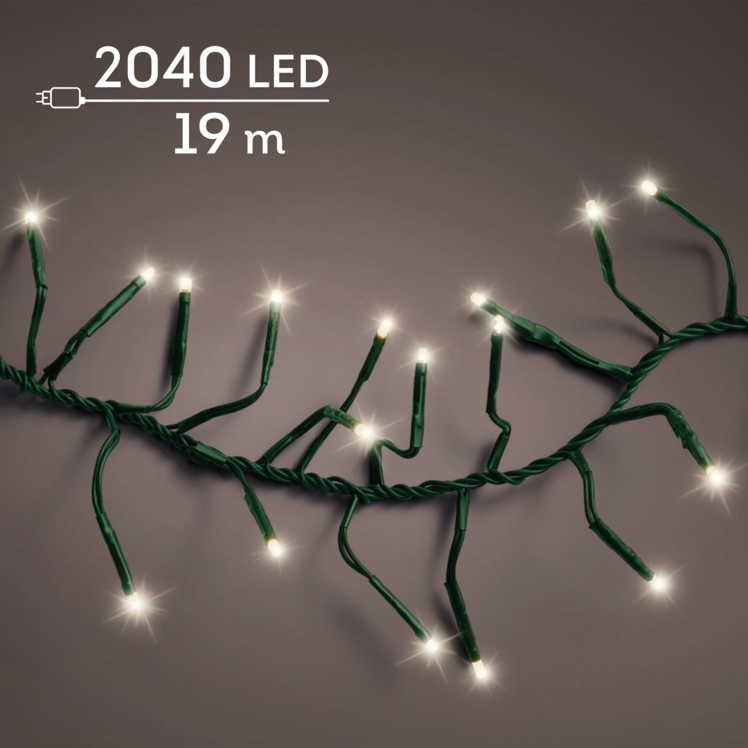 Christmas LED Cluster Lights Warm White 2040 LED
