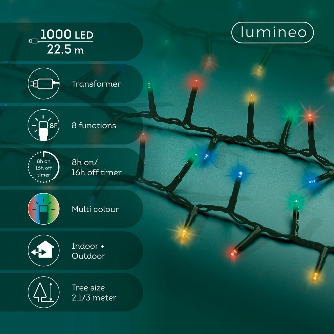 Christmas Lights LED Compact 1000 LED - Multi Colour