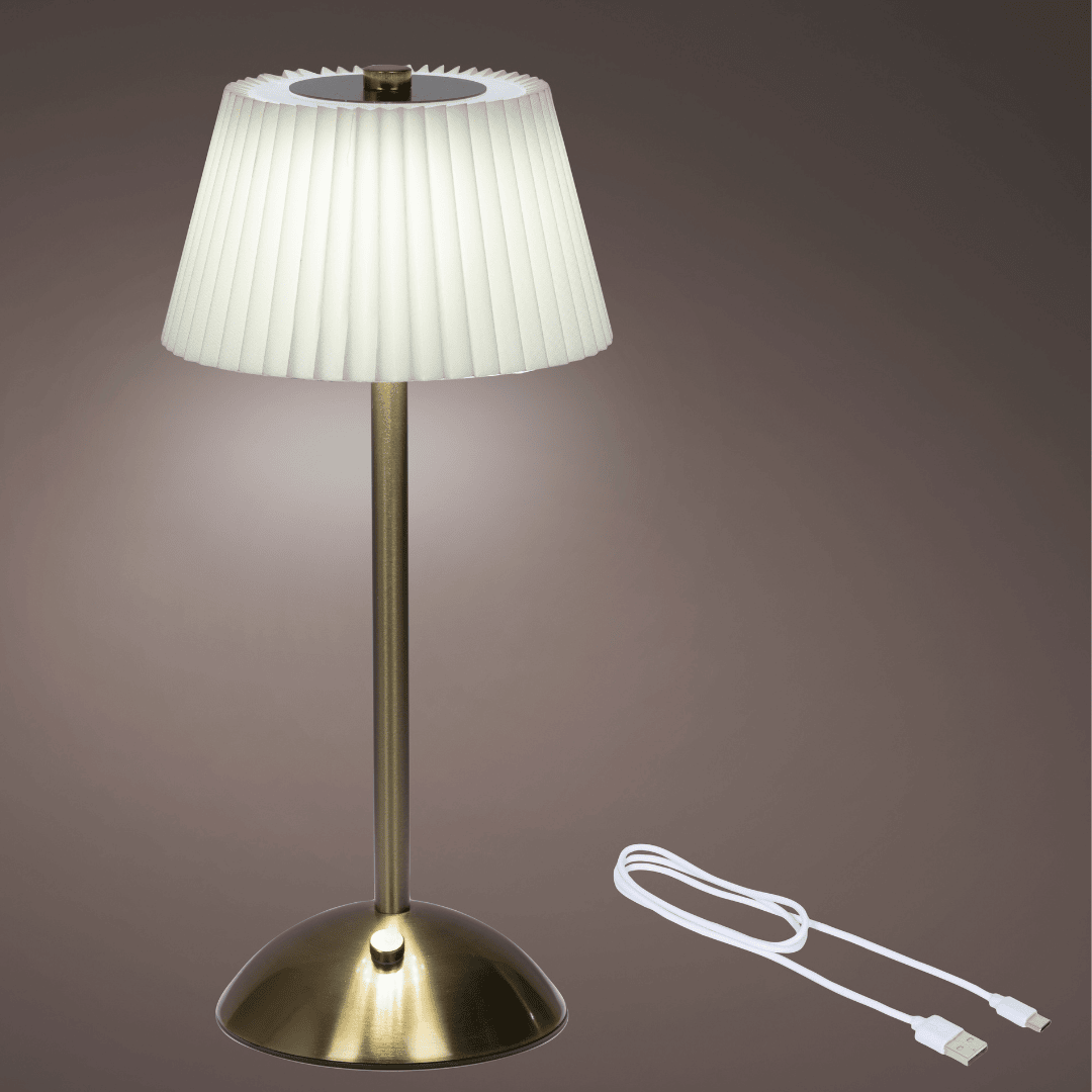 LED Rechargeable Table Lamp Cream/Gold