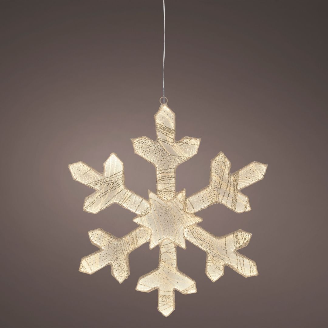 LED Christmas Snowflake Fabric