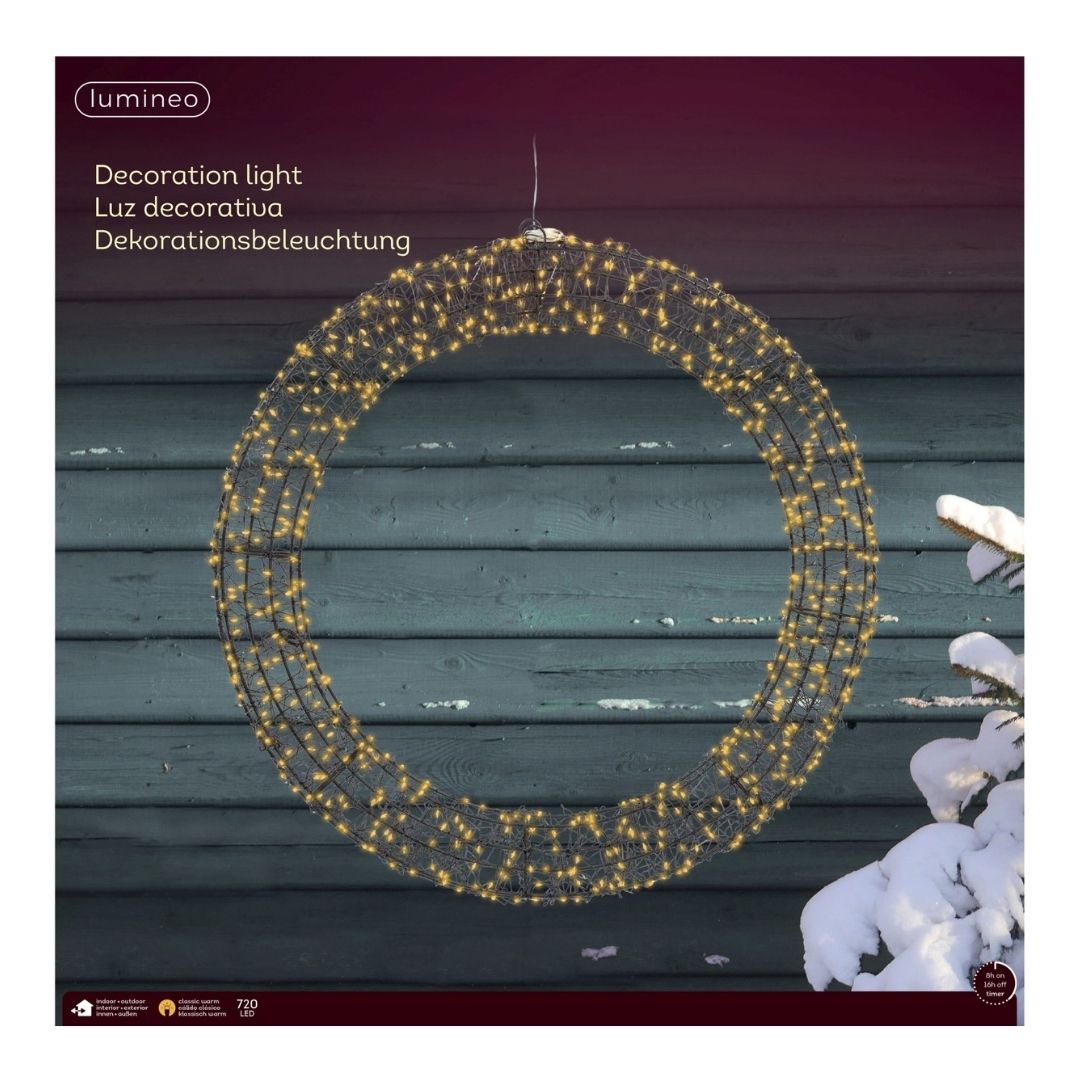 Christmas Wreath Micro LED Classic Warm 58cm