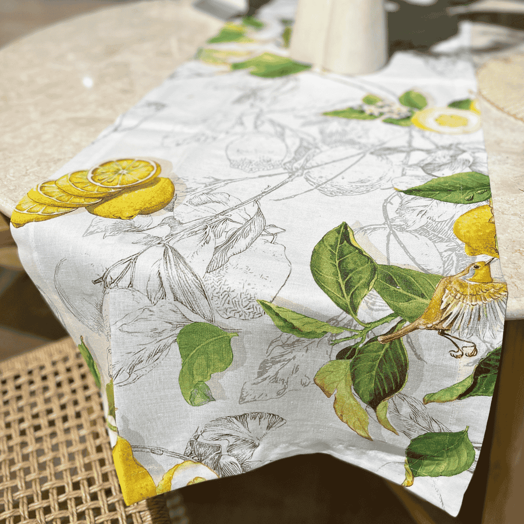 Linen Table Runner Limoncello 45 x 170cm