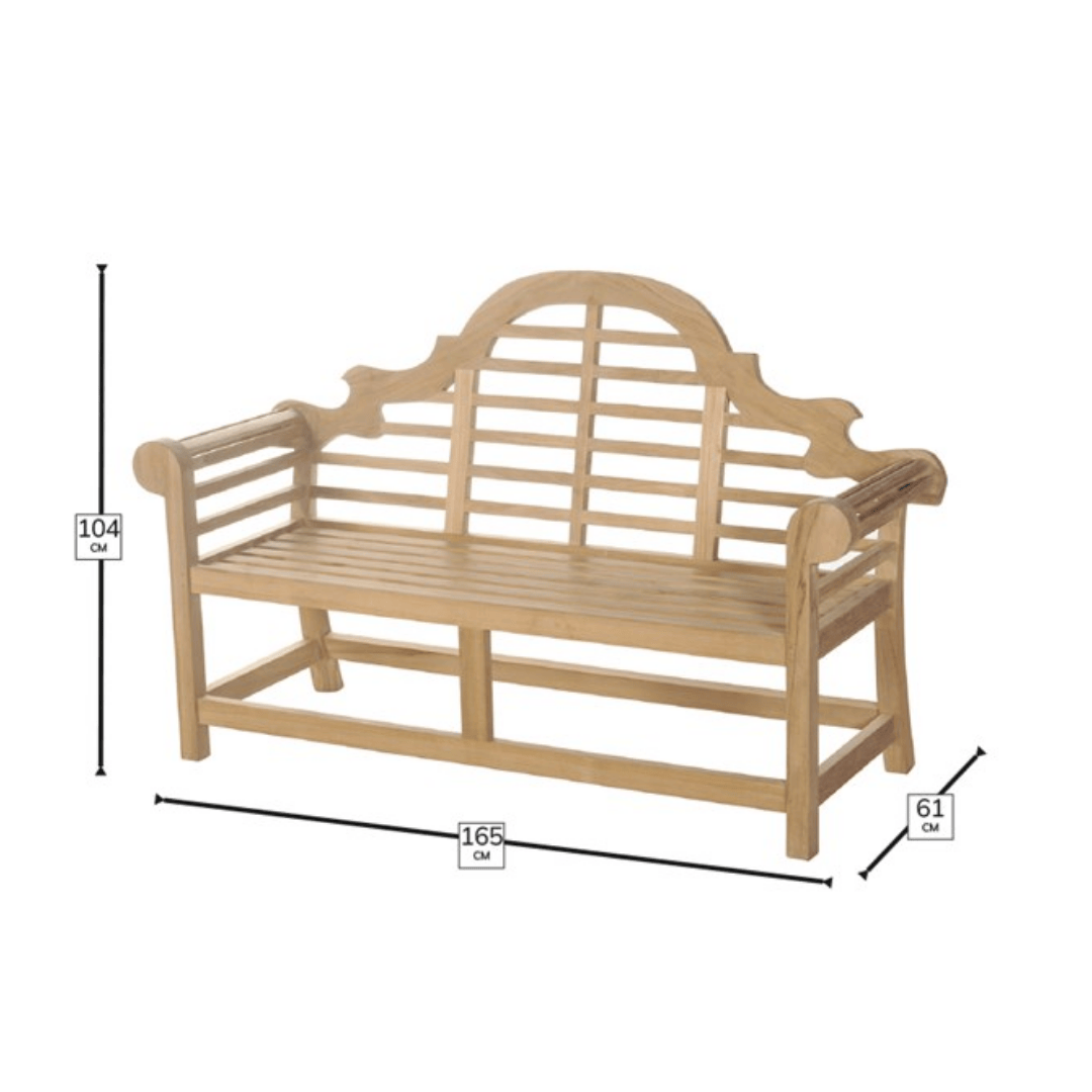 Lutyens Style Wooden Garden Bench