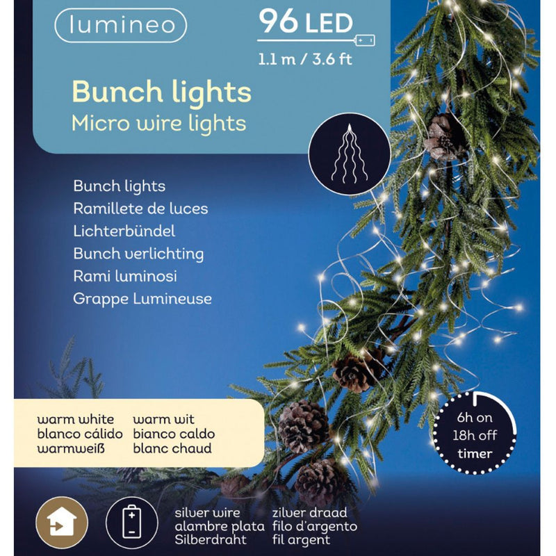 Micro LED Bunch String Lights 96 LED - Warm White