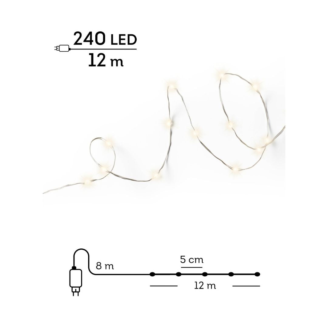 Micro LED String Lights Warm White 240 LED