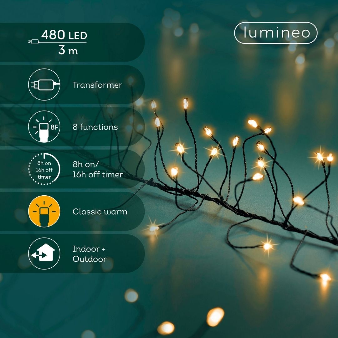 Christmas Cluster Lights Micro LED  - Classic Warm