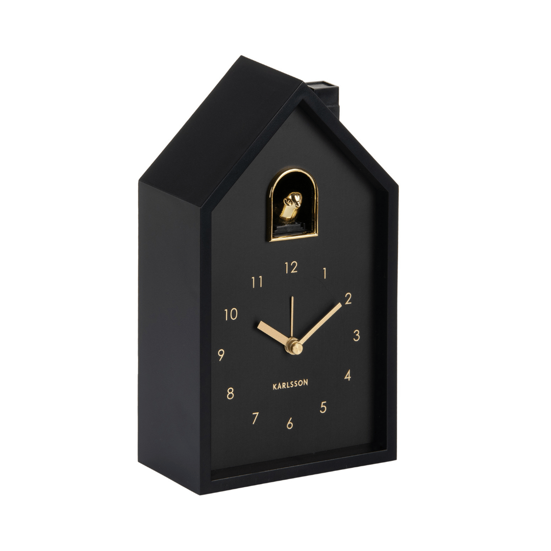 Modern Cuckoo Alarm Clock Black