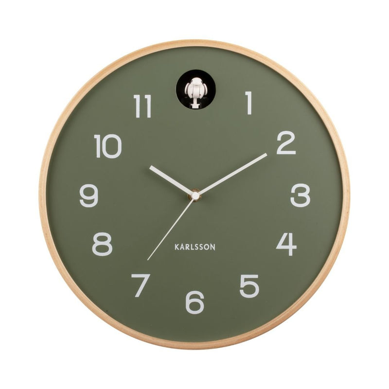 Modern Cuckoo Clock Birch - Green