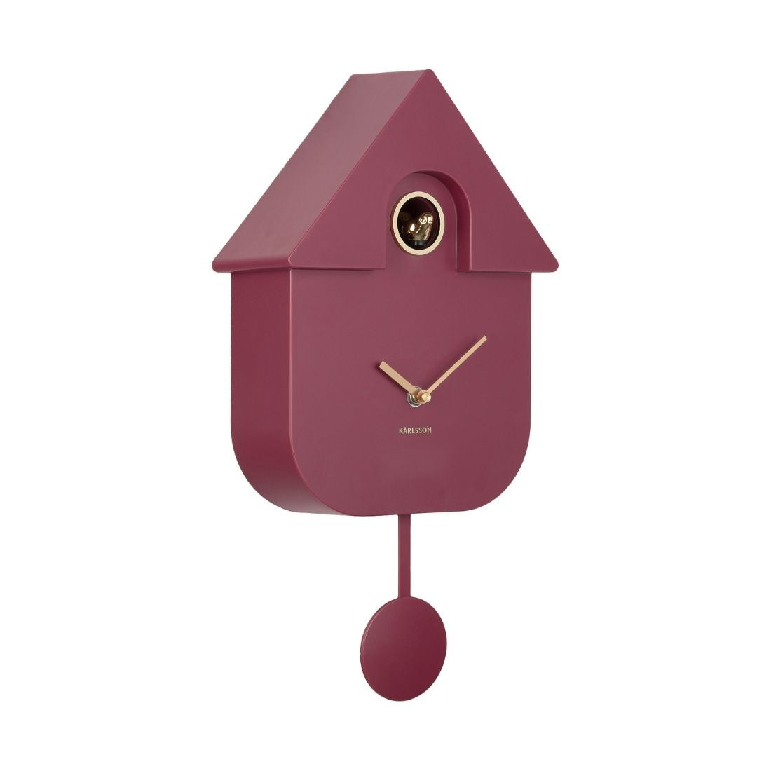 Modern Cuckoo Clock Oro Dark Mauve