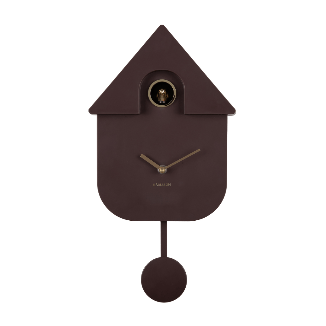Modern Cuckoo Clock Oro Earth Brown