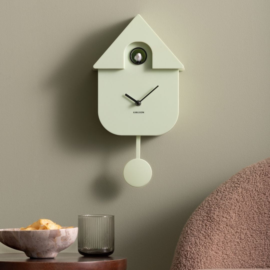 Modern Cuckoo Clock Soft Green