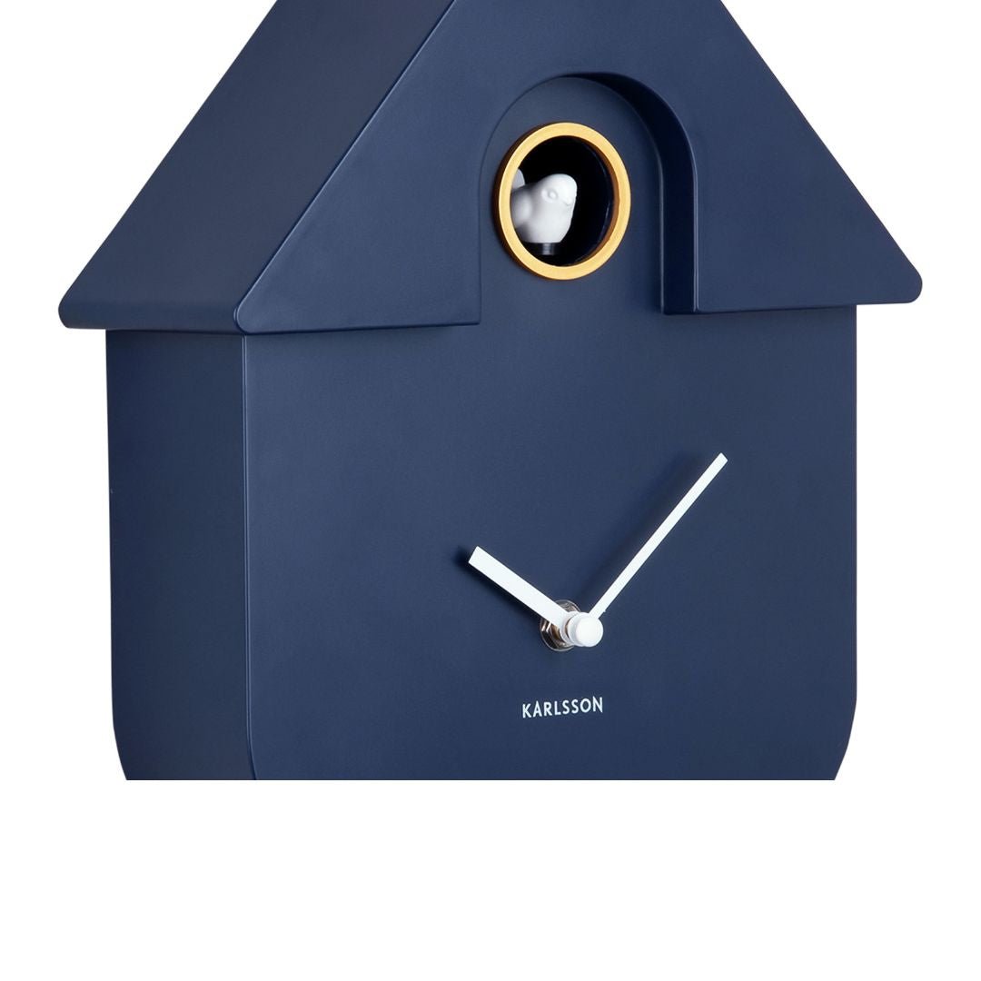 Modern Cuckoo Wall Clock Dark Blue