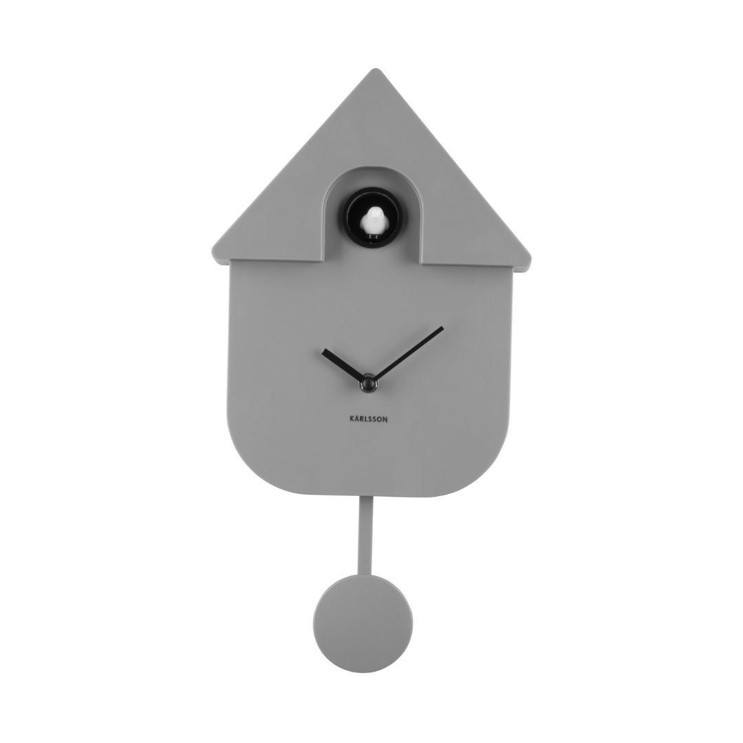 Modern Cuckoo Wall Clock Grey