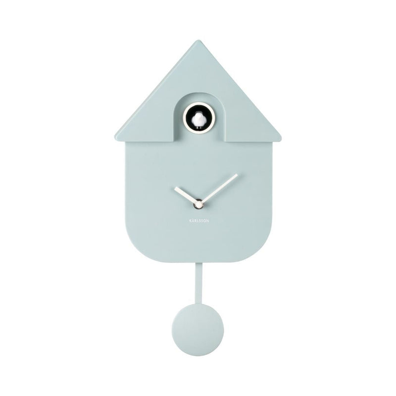 Modern Cuckoo Wall Clock Light Blue