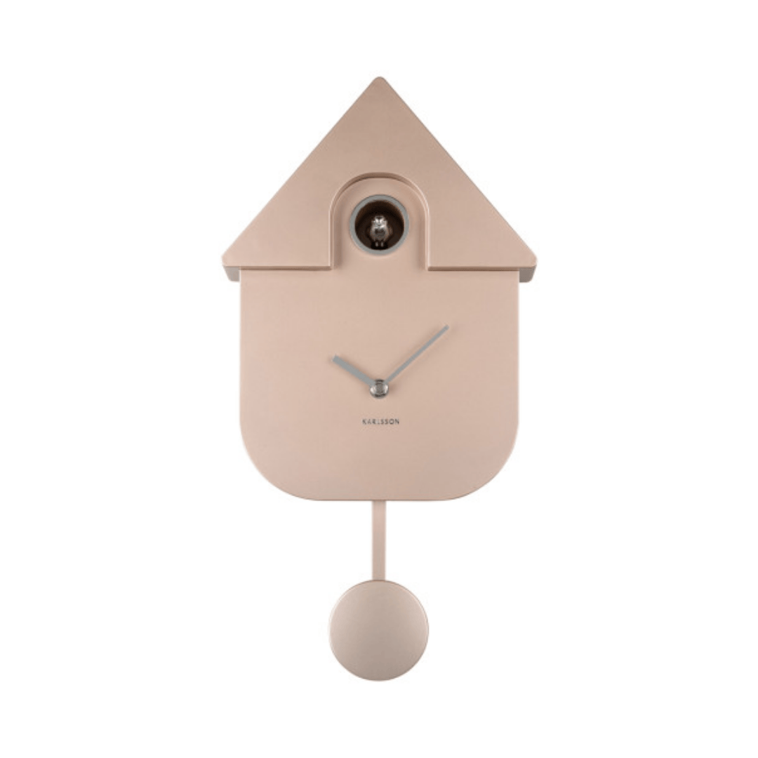 Modern Cuckoo Wall Clock Metallic Rose Gold