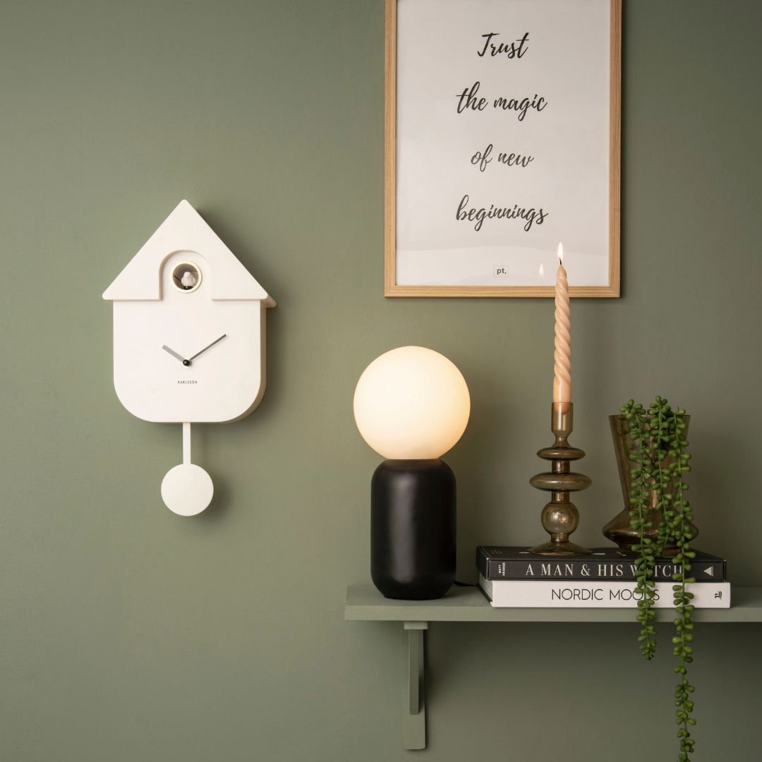 Modern Cuckoo Wall Clock White