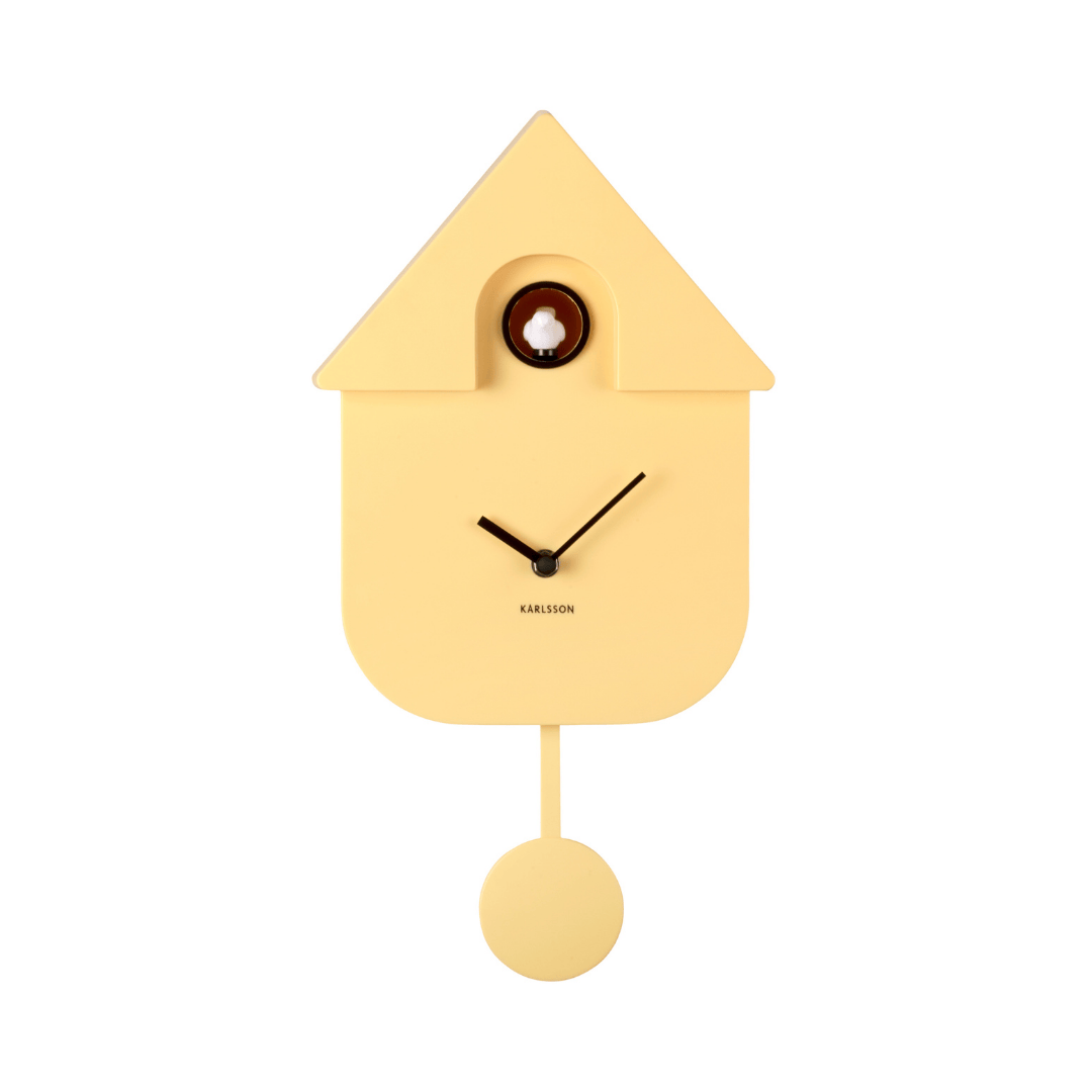 Modern Cuckoo Wall Clock Yellow
