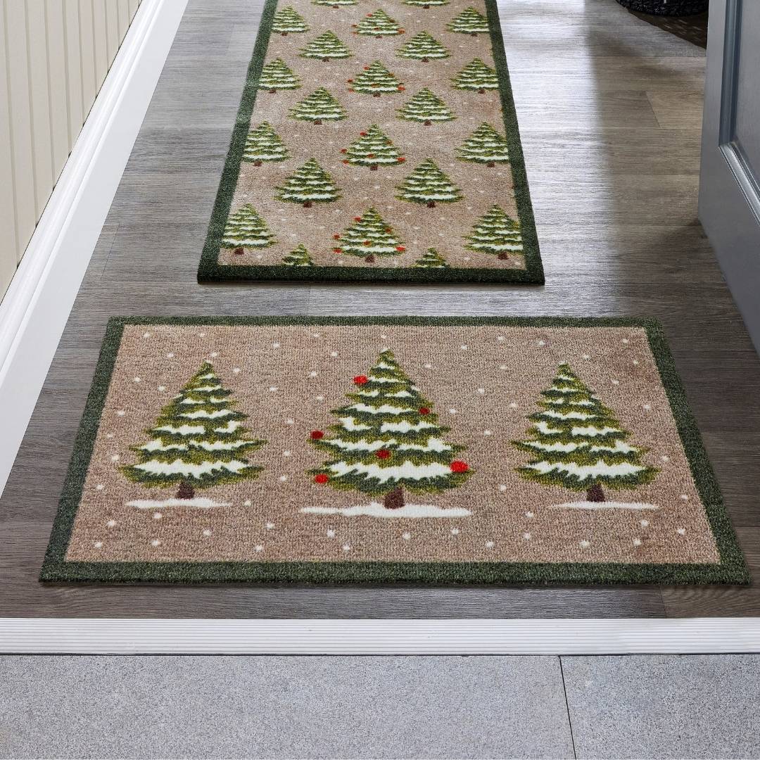 Door Mat Winter Trees