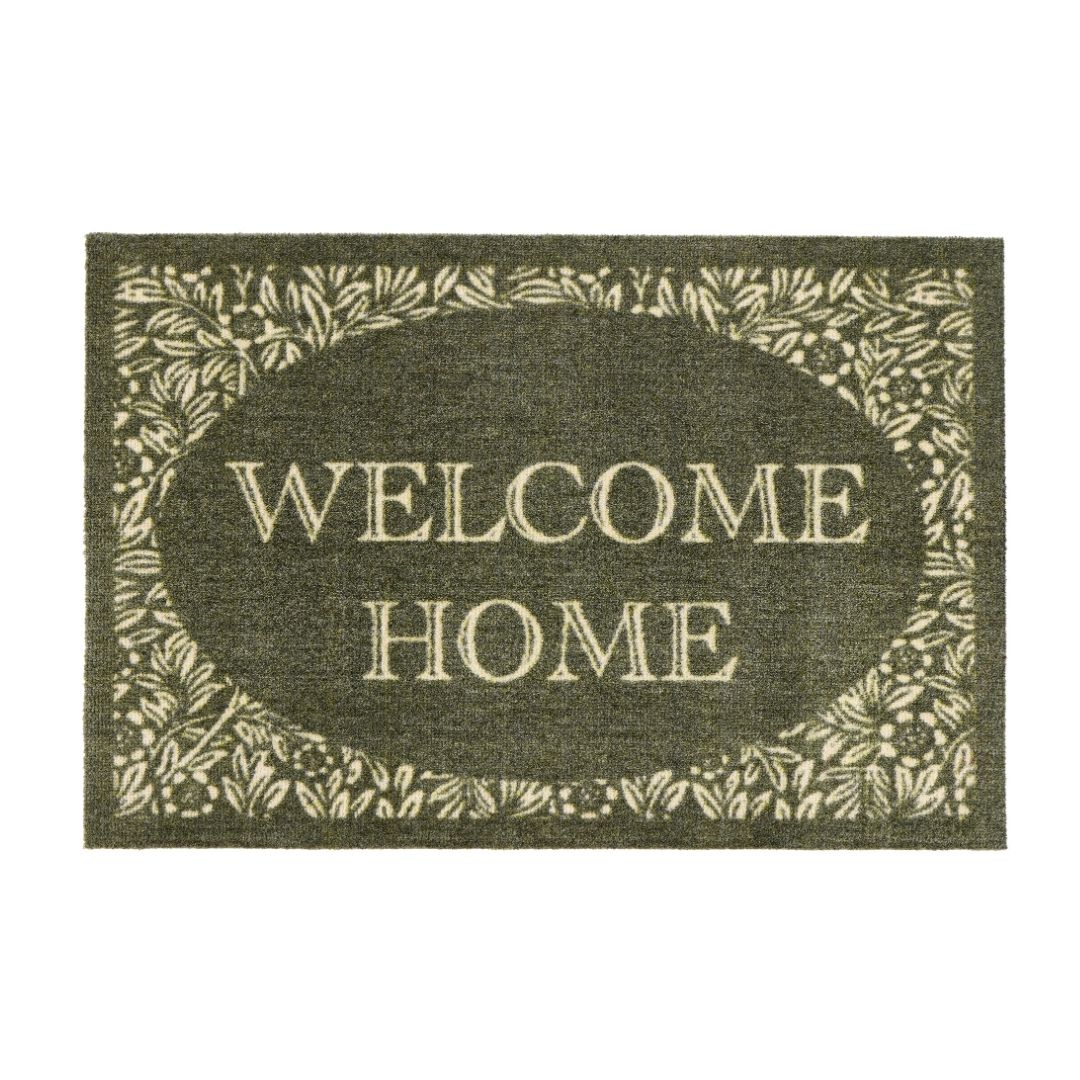 Door Mat Floral Welcome