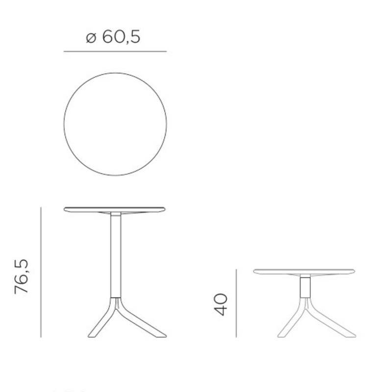 Nardi Net Bistro Set Corallo