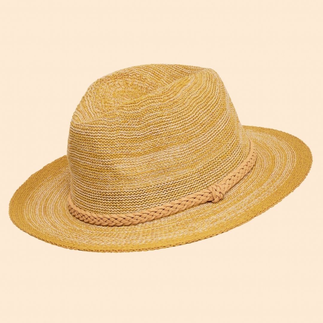Natalie Hat Mango with Braid