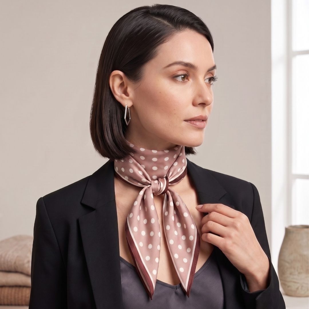 Neck Tie Cappuccino Polka Dot