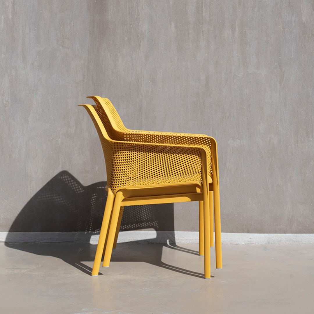 Net 4 Seat Garden Lounge Furniture Set Senape - Mustard