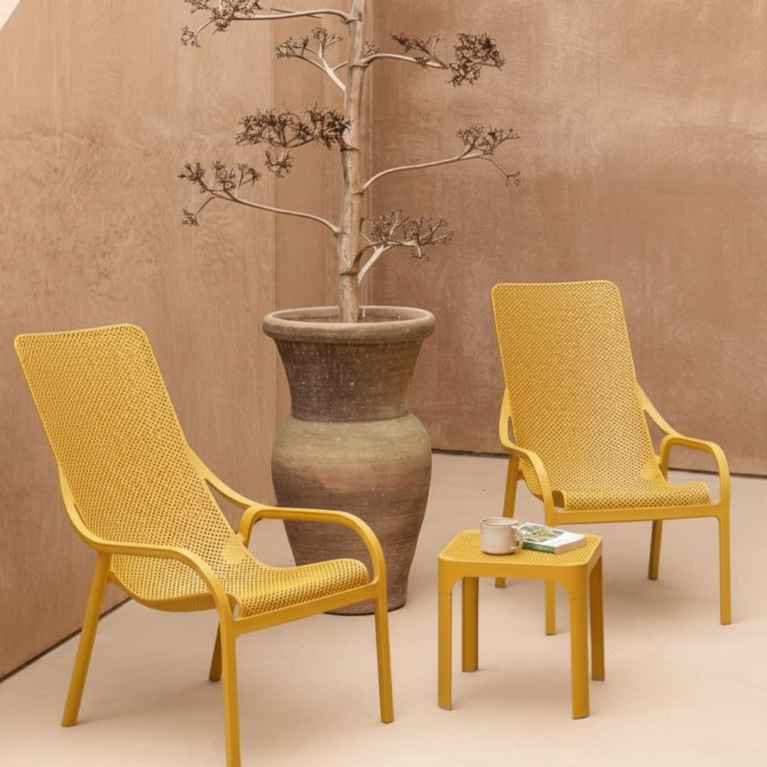 Net Garden Bistro Furniture Set Senape - Mustard