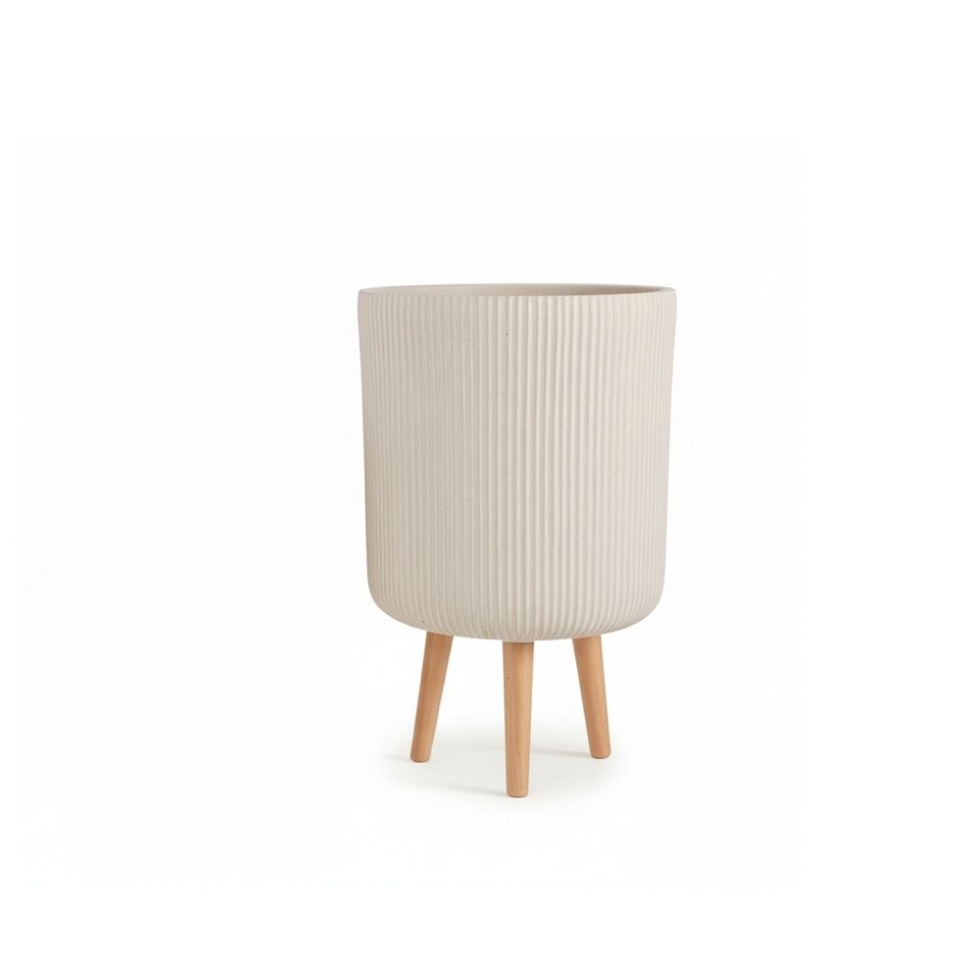 Nuovo Indoor Pot On Stand Beige