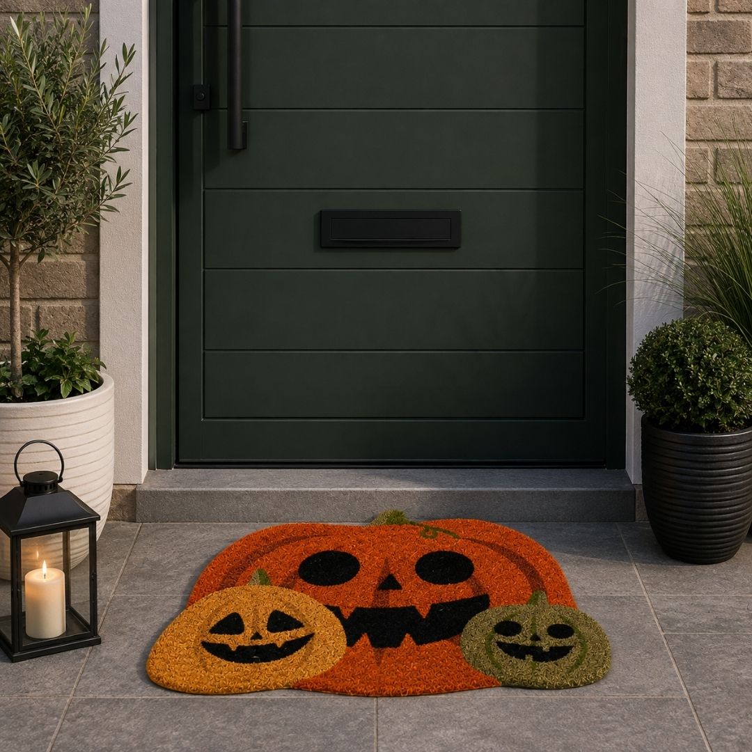 Coir Outdoor Mat Halloween Pumpkins 45 x 75cm