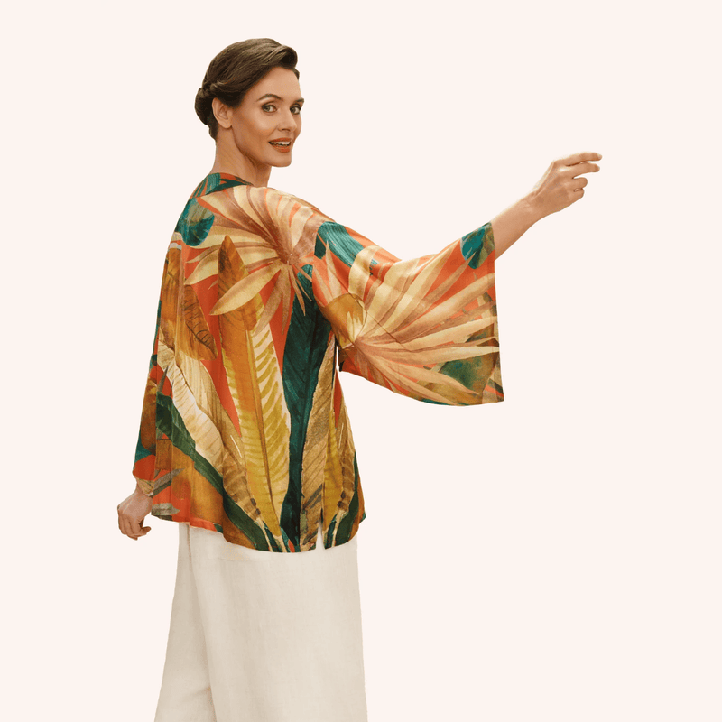 Painted Palms Kimono Jacket