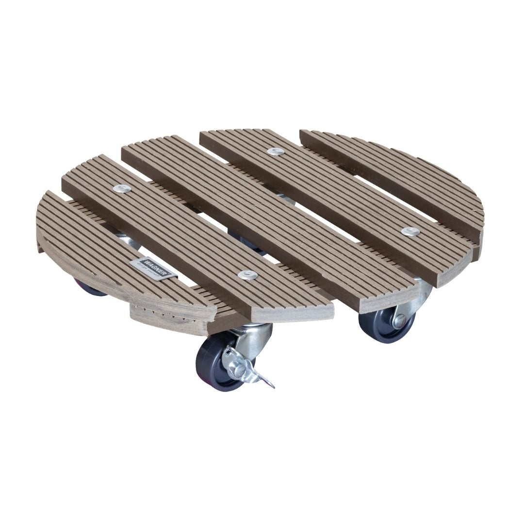 Tree Trolley Round Plant Trolley 100kg Heavy Duty WPC with Wheels