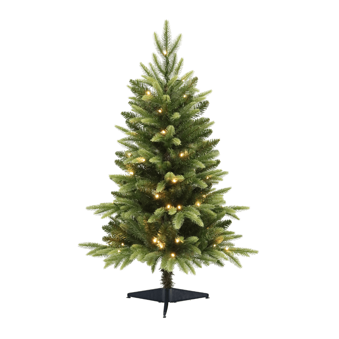3ft Mini Pre-Lit Parque Green Artificial Christmas Tree