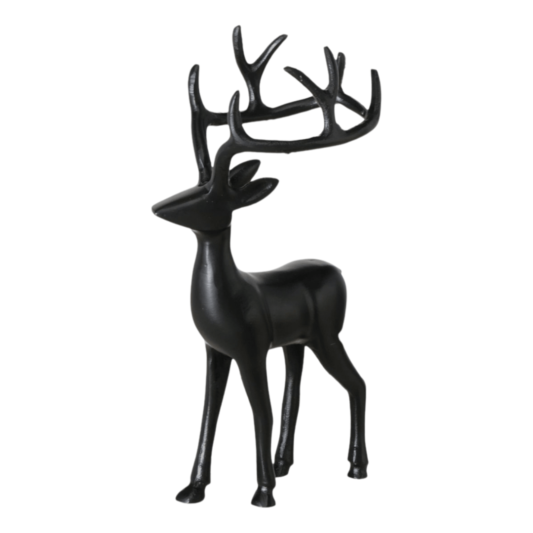 Reindeer Figurine Black