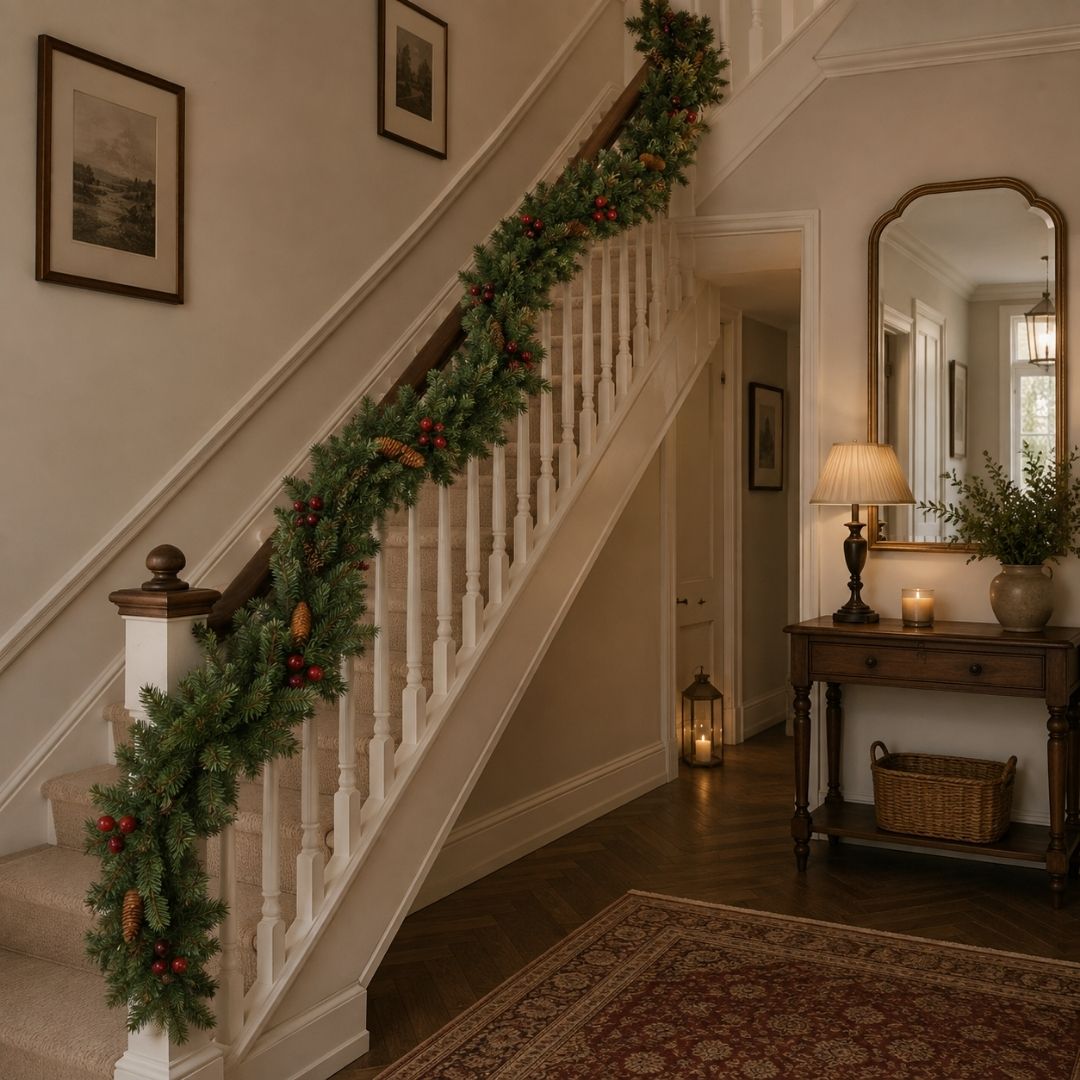 Christmas Garland Rutland Pine 9ft with Berries
