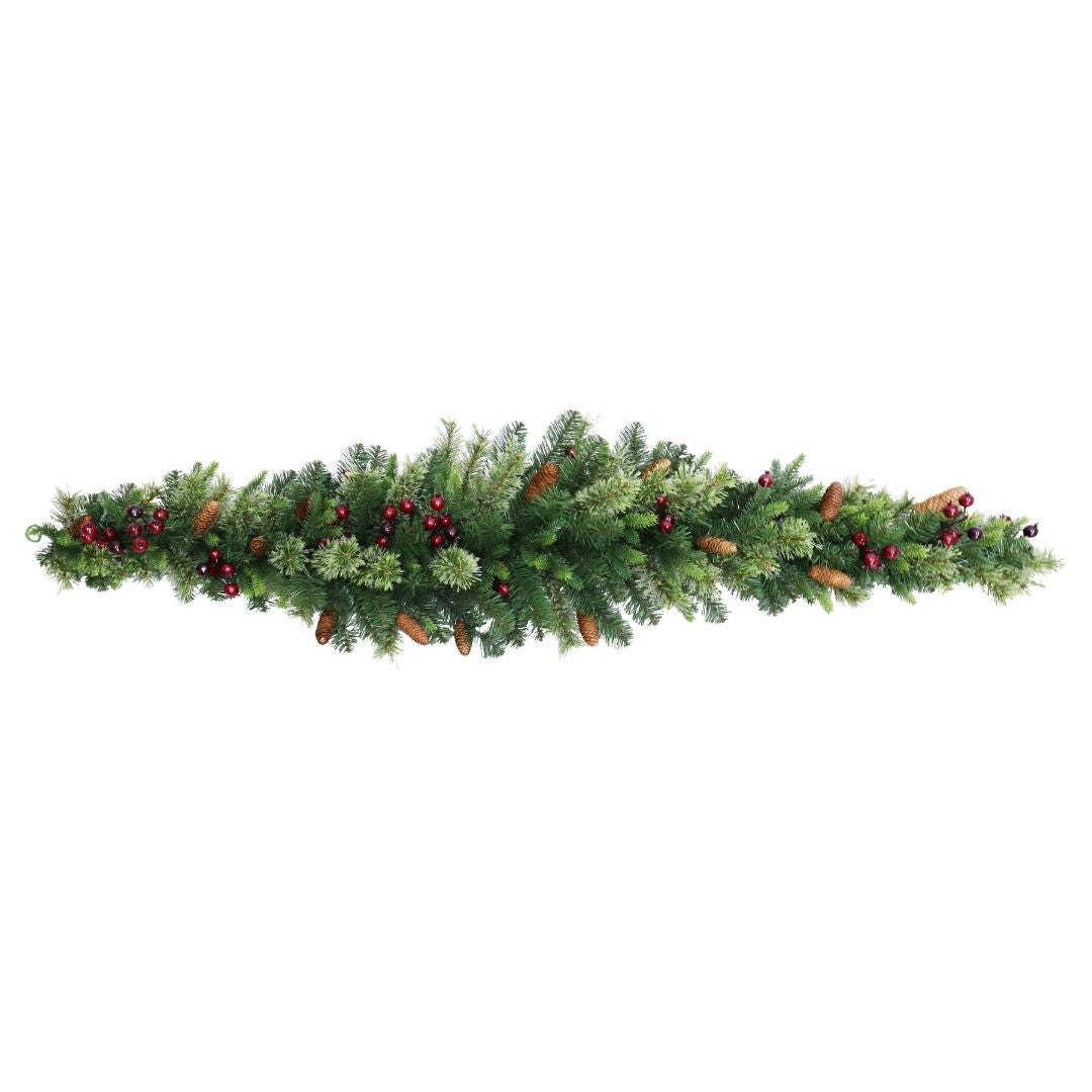 Rutland Pine 6ft Christmas Swag with Berries