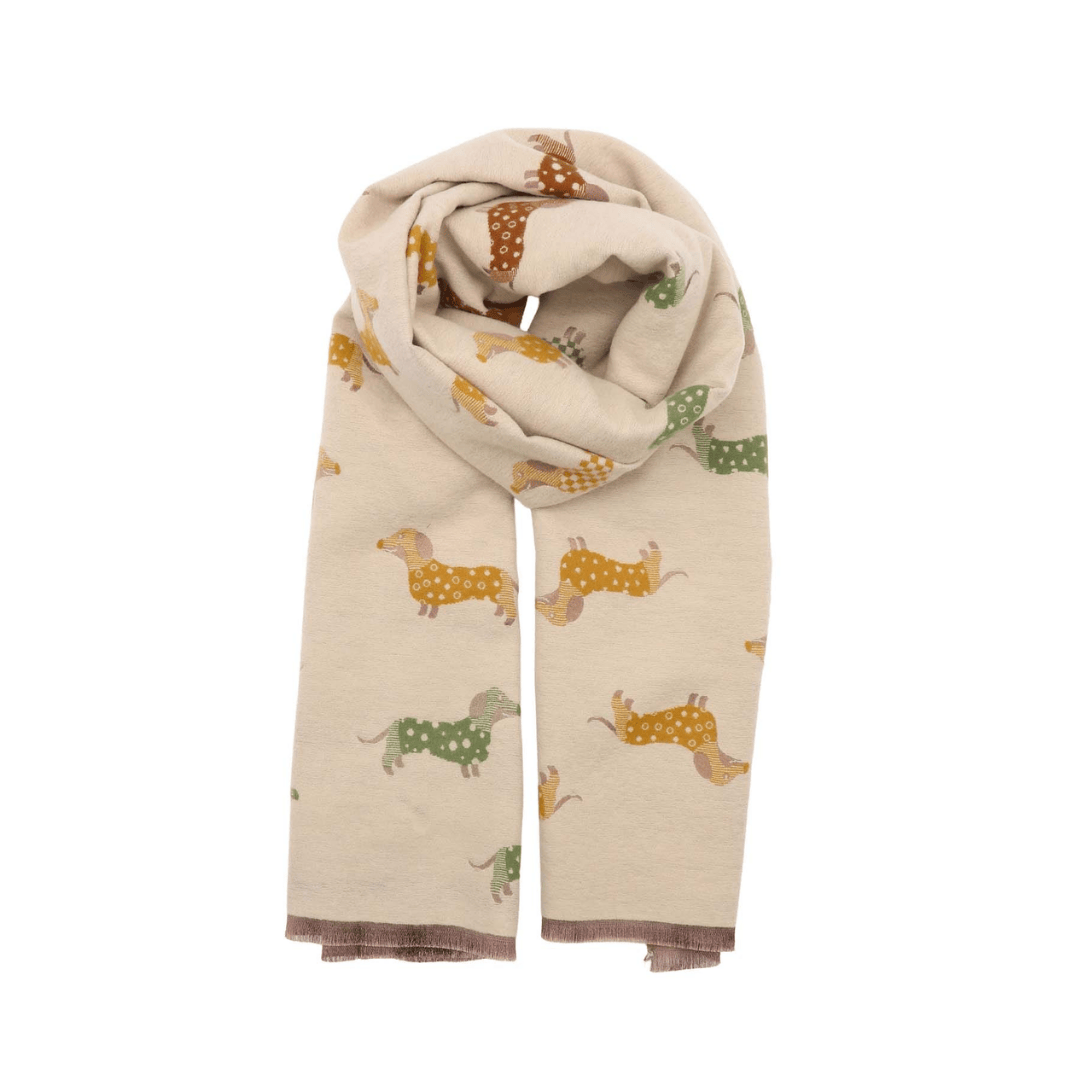 Scarf Dachshund - Cream