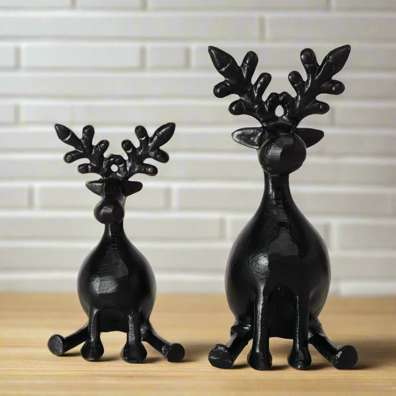 Sitting Reindeer Black