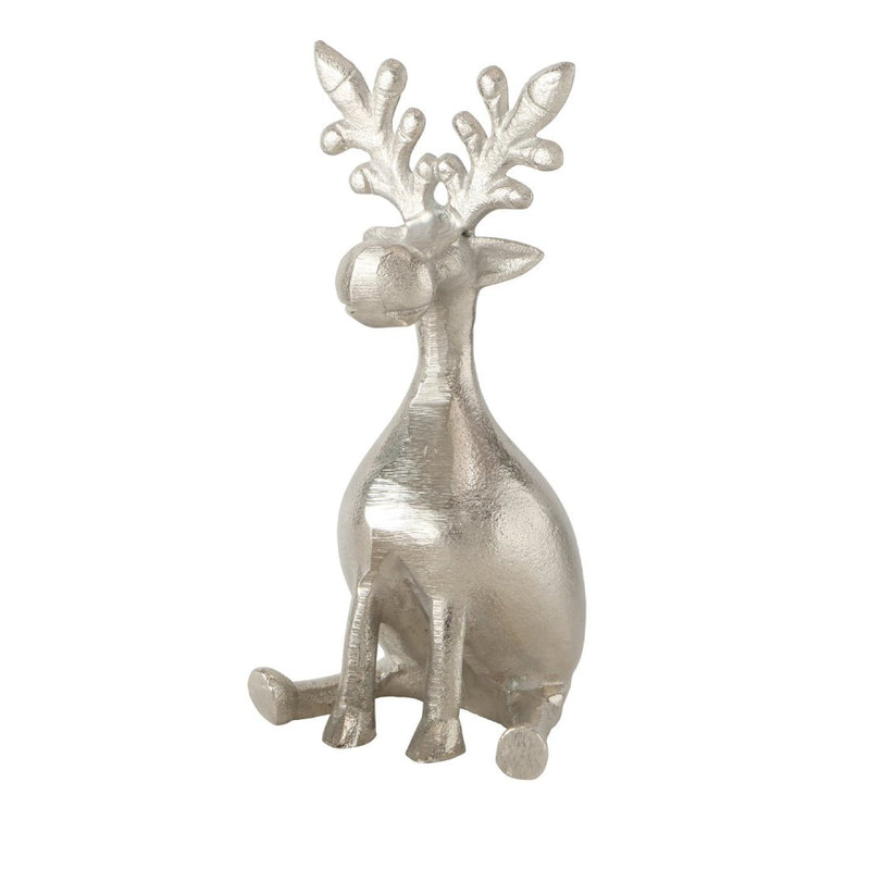 Sitting Reindeer Silver