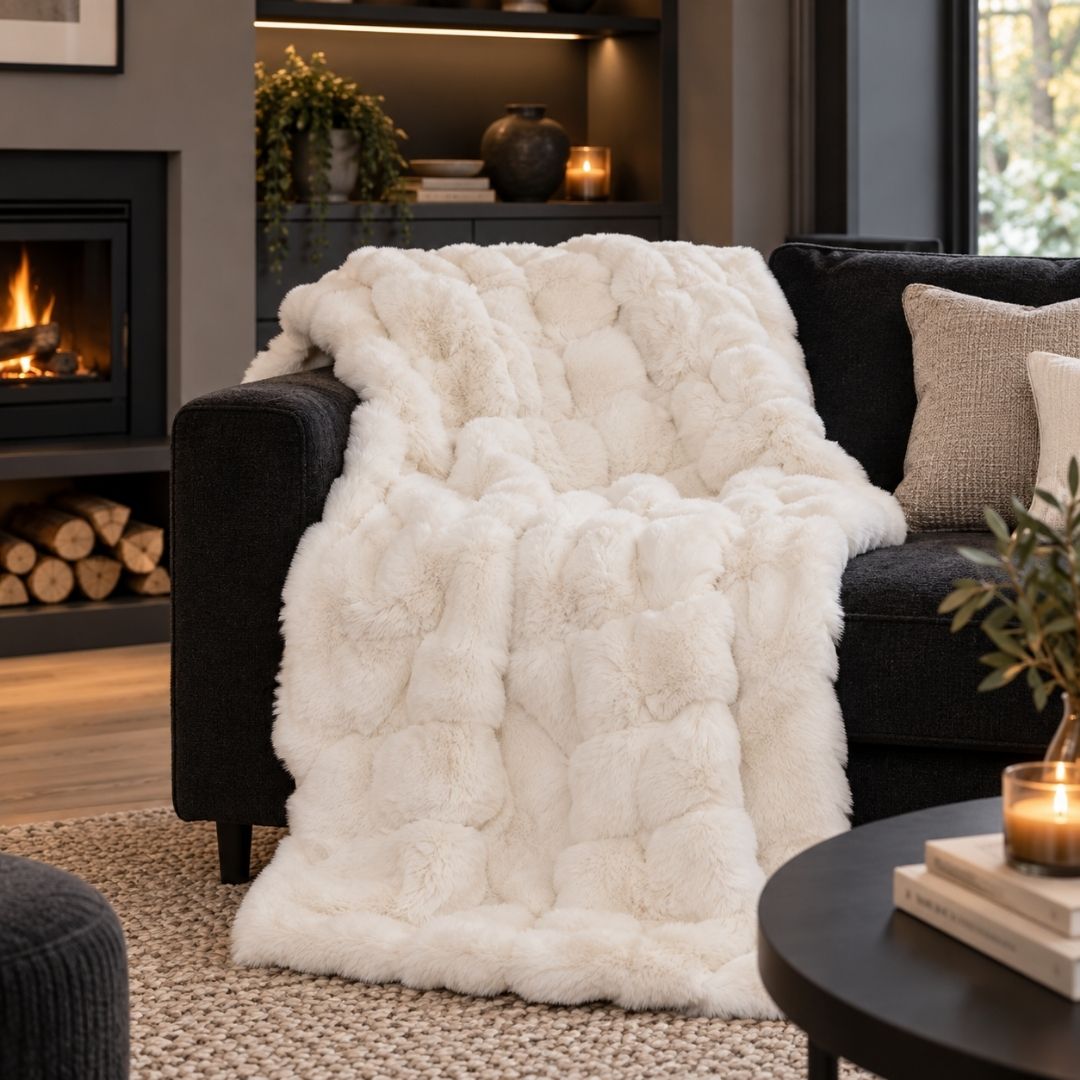 Misty Blanket Ivory 140x220cm