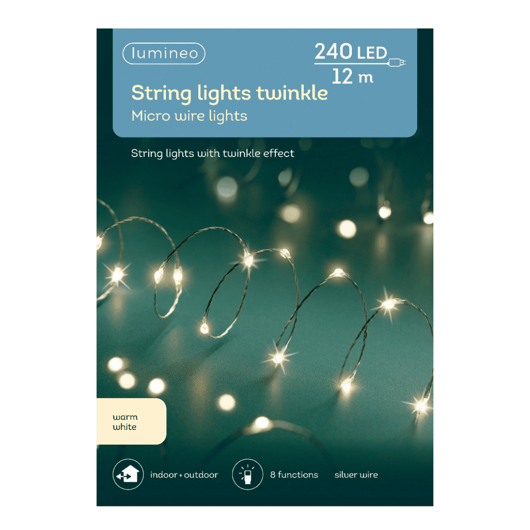 Micro LED String Lights Warm White 240 LED