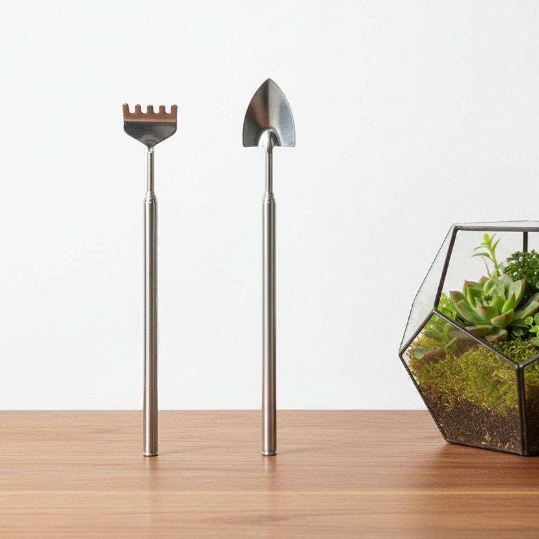 plant terrarium tools Terrarium Tool Set – Telescopic Shovel & Rake for Indoor Plants