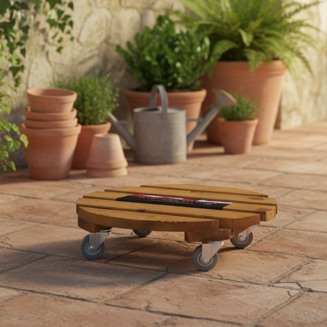 plant pot holder with wheels Tom Chambers Pot Stand on Wheels